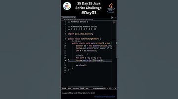 Day 1: Easy Alternating Numbers Series in Java | 15 Days of Code