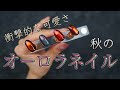 秋のオーロラネイル