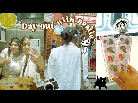 Day out with bestie🎀 | Majnu ka Tila • Photo booth • Food • 2d cafe • GRWM🪼