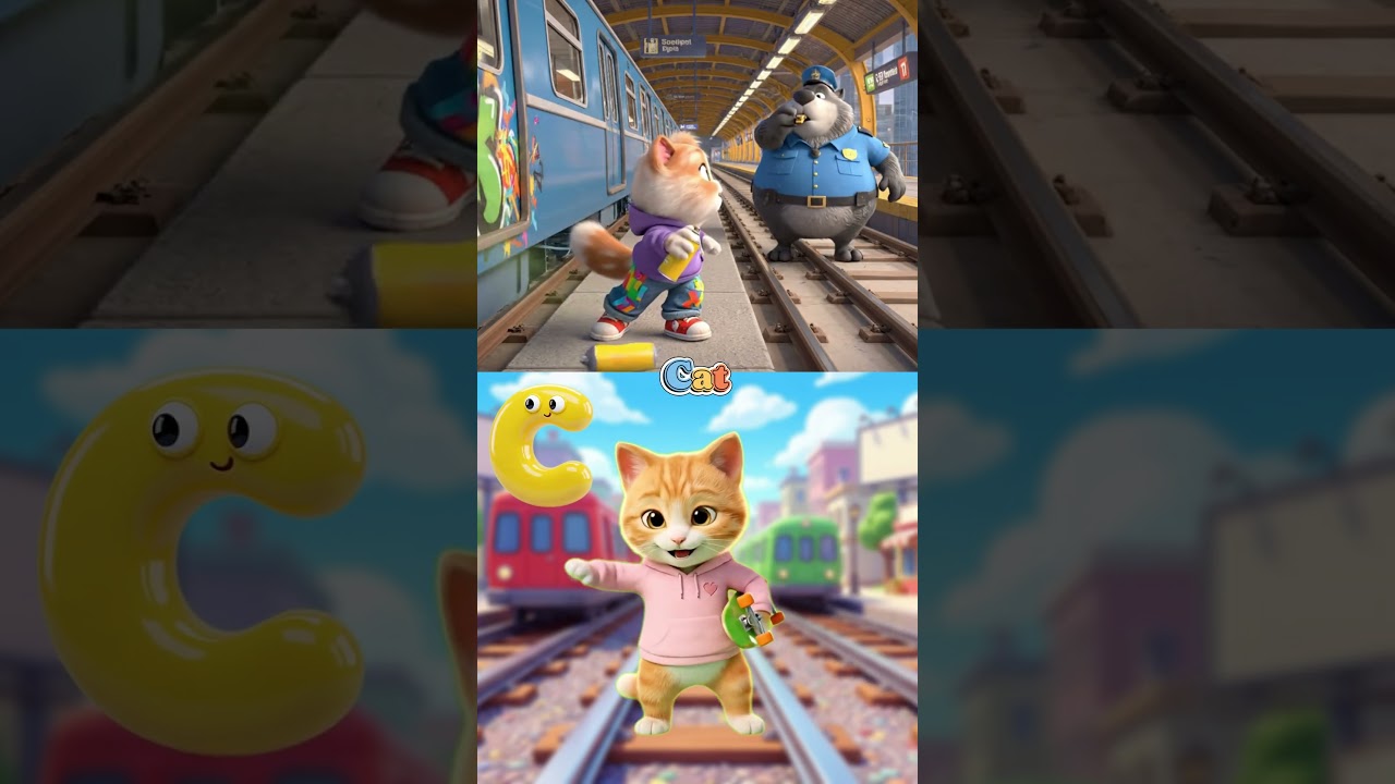 A B C D | Аллигатор Медведь Кошка Собака | Снэп Рычание Мяу Гав | Животные Рисуют и гонятся за по...