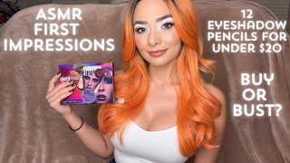 ASMR First Impressions | 12 Eyeshadow Sticks for Under $20 | Buy or Bust? (Soft Spoken)