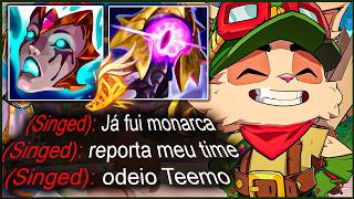 FIZ O MONARCA CHORAR JOGANDO DE TEEMO! LOL WILD RIFT