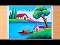 Scenery drawing scenery drawing for beginners easy scenery drawing  landscape drawing