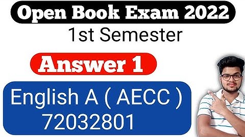 DU SOL 1st Semester English A ( AECC ) Answer 1 2022