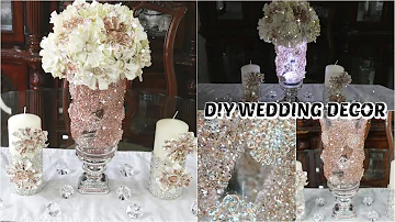 DIY GLAM DECOR | DIY BLING WEDDING CENTERPIECE | GLAM EVENT PLANNING DECOR IDEAS 2020