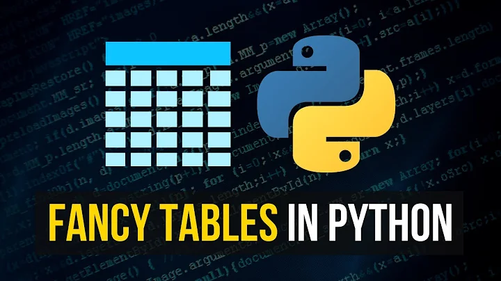 Mastering Python Table Creation