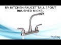 RV Kitchen Faucet Tall Spout Brushed Nickel