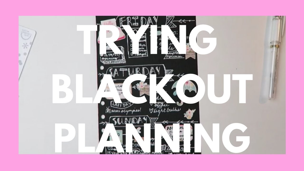 PLANNING CHALLENGE // Trying Blackout Planning!