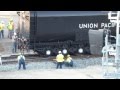 UP 844 Tender Splitting the Derail at Sacramento.mp4