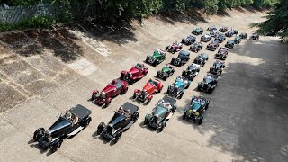 The Lagonda Fete At Brooklands 2025. The Lagondas On The Banking