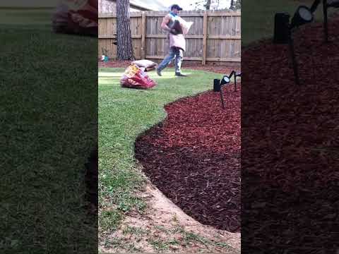 Installing RED MULCH