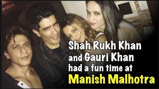 Shah Rukh Khan And Wife Gauri Party With Manish Malhotra Screen