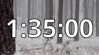 1 Hour 35 Minutes (95 Minutes) Timer with Music | Snowfall Timer