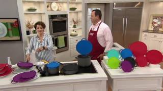 CooksEssentials Set of 3 Splatter Guards w/Stand Up Handle on QVC