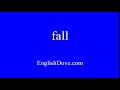 How to pronounce fall in American English