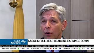 Sasol's full-year headline earnings down