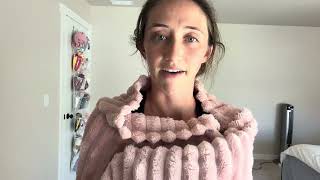 Soft Ribbed Fleece Throw Blanket