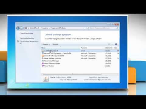 Windows® 7: How to uninstall Java® in Internet Explorer® 9