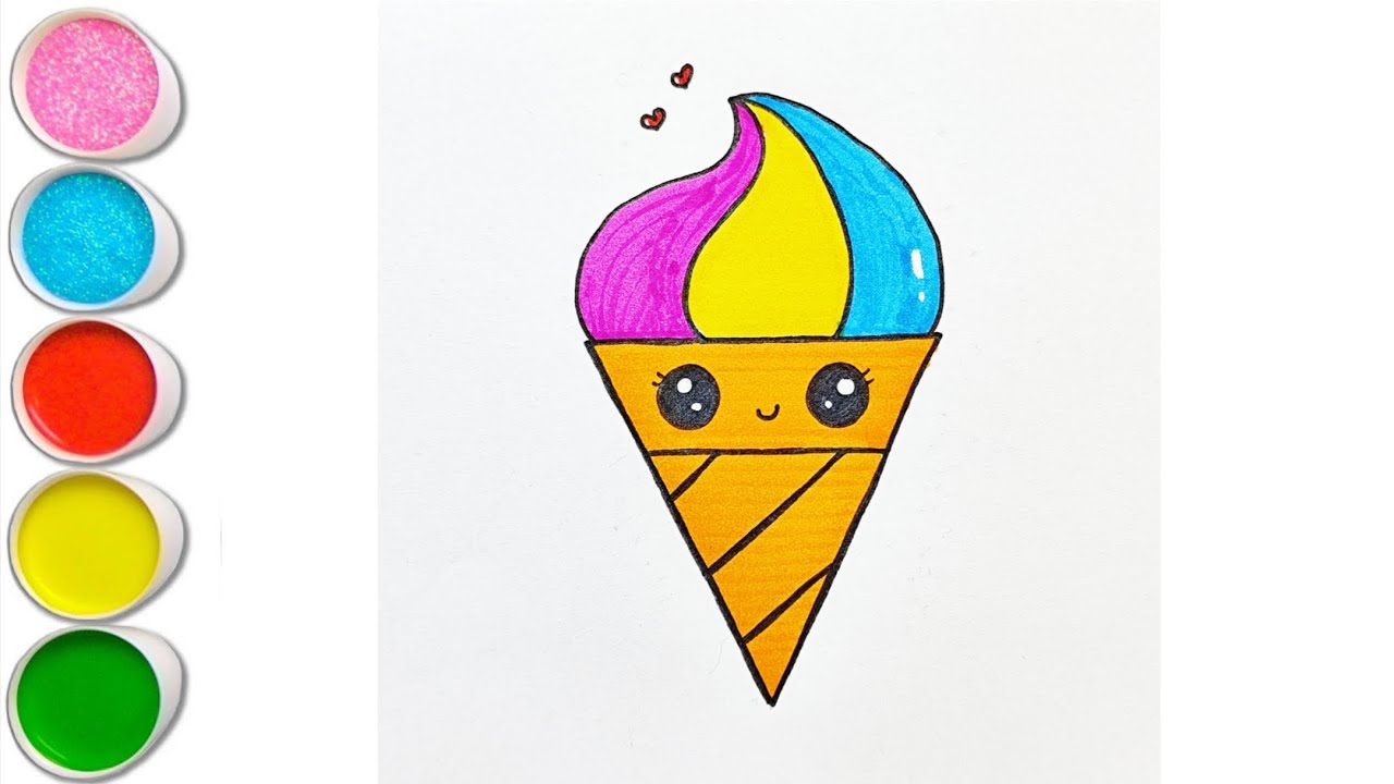 Draw an Ice-cream 🍦 | Drawing for beginners & kids | 