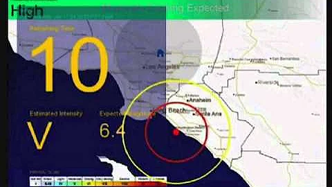 Experience the heart stopping countdown of ShakeAlert system in action