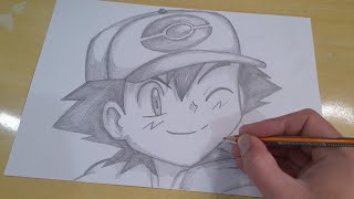 como desenhar ash e pikachu - Pokemon 