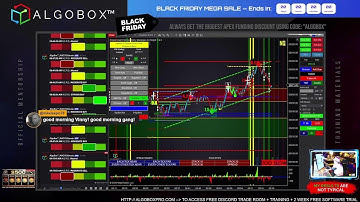 🔴 Live Futures Trading! | NQ / ES Live Day Trading w AlgoBox Free Trial! + Prop Giveaways!