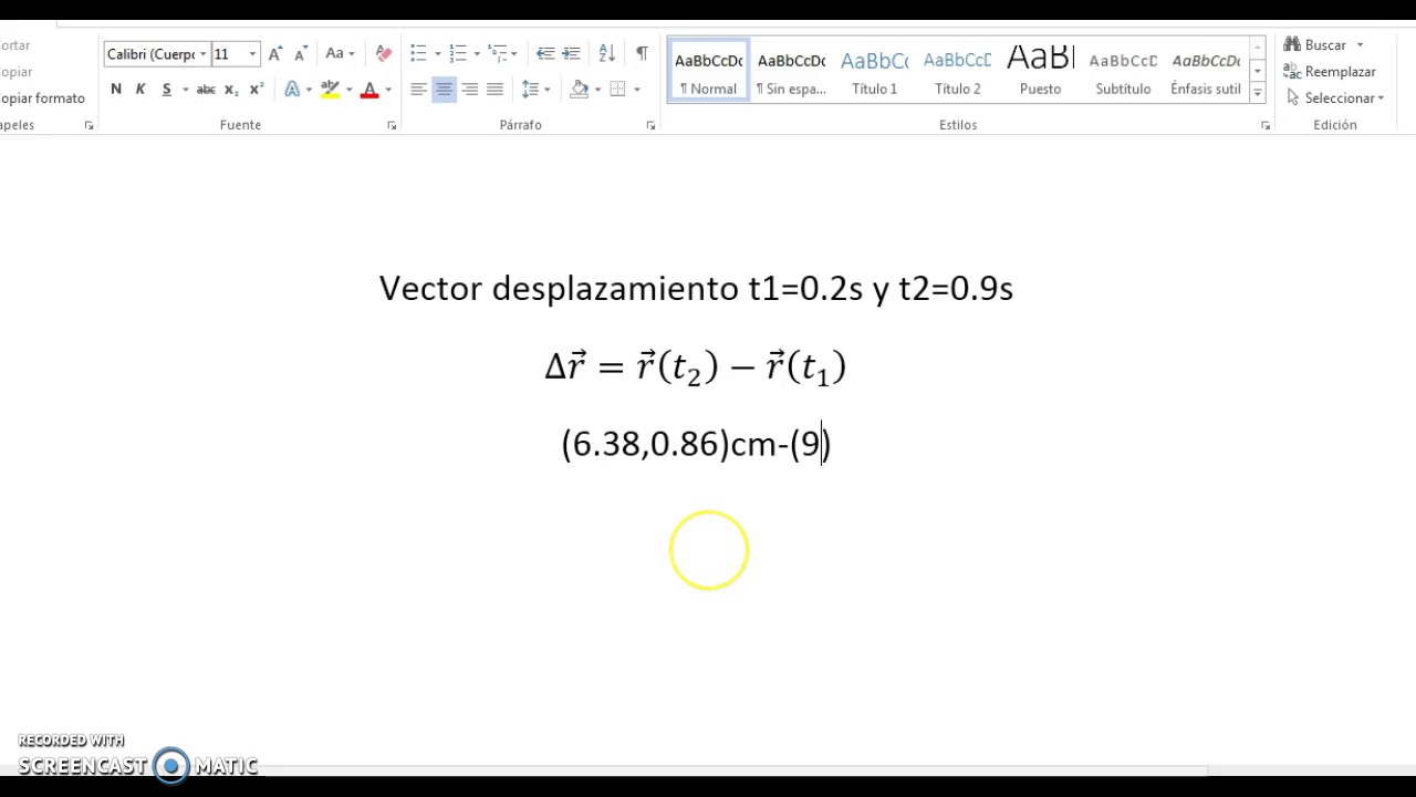 Ejemplo vector desplazamiento - YouTube