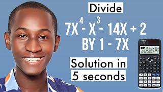 SOLVE ANY QUOTIENT & LONG DIVISION OF POLYNOMIAL FAST IN CASIO CALCULATOR: Casio Fx-991 ex classwiz