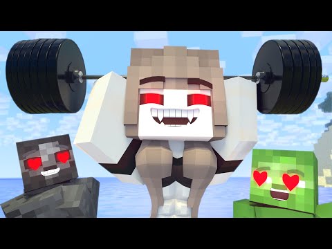 Minecraft Life of Muscles | Muscular Vampire-girl | Minecraft Animation | love Zomma, ZomBo