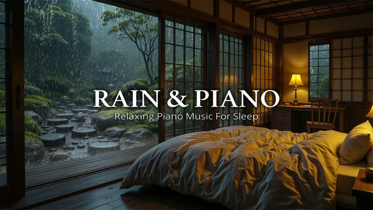 Soft Piano & Gentle Rain for Deep Sleep – Relaxing Music for Anxiety ...