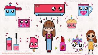 Cute Easy Drawing's 10 Cute Videos | 90MinutesTutorial Video Collection for Kids 2