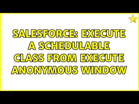 Salesforce: Execute a schedulable class from execute anonymous window (2 Solutions!!)