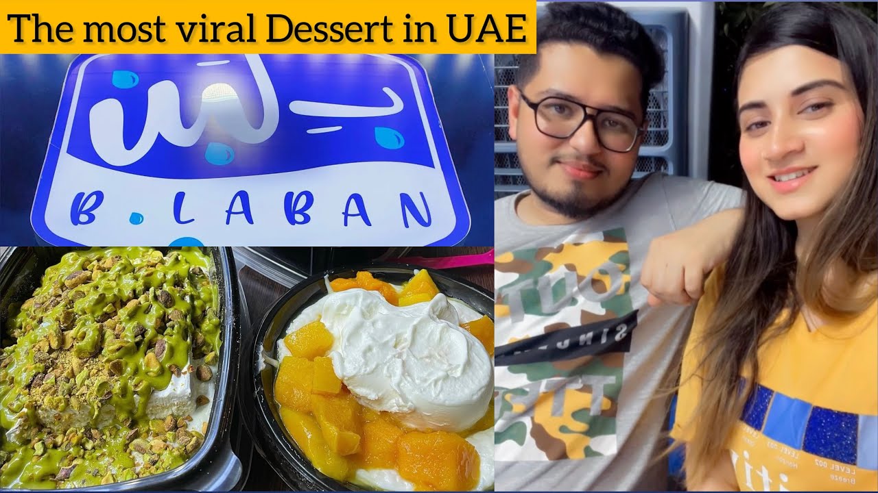 Finally trying the most viral Egyptian Dessert in UAE | B Laban - YouTube