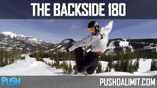 Backside 180 on a Snowboard (Slow Motion) - PUSH