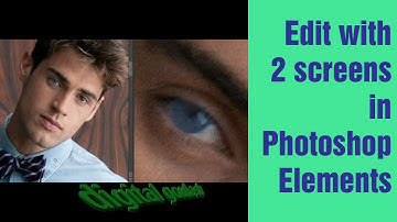 Photoshop Elements Quick Tip - Edit with two screens with one monitor