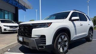 2026 Honda Pilot Elite Platinum White Pearl ALL NEW Brown Leather Interior 