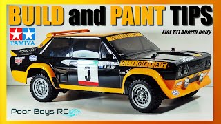 Tamiya Fiat 131 Abarth Rally - Build and Paint Tips - Time Lapse Build