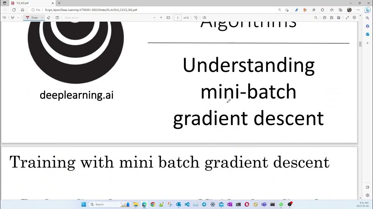 Deep Learning - Mini-Batch Gradient Descent - YouTube