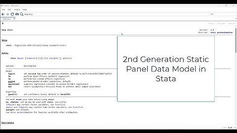 2nd Generation Static Panel Data - Driscol and Kraay Standard Errors #econometrics