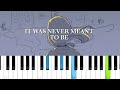 a year of Dream SMP Music - Never Meant To Be (Piano Tutorial)