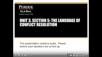 Unit 3 Section 5 Conflict Resolution