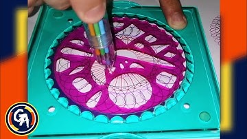 PLOTTING an eye-catching hypotrochoid using a gear spirograph. (VIDEO #1).