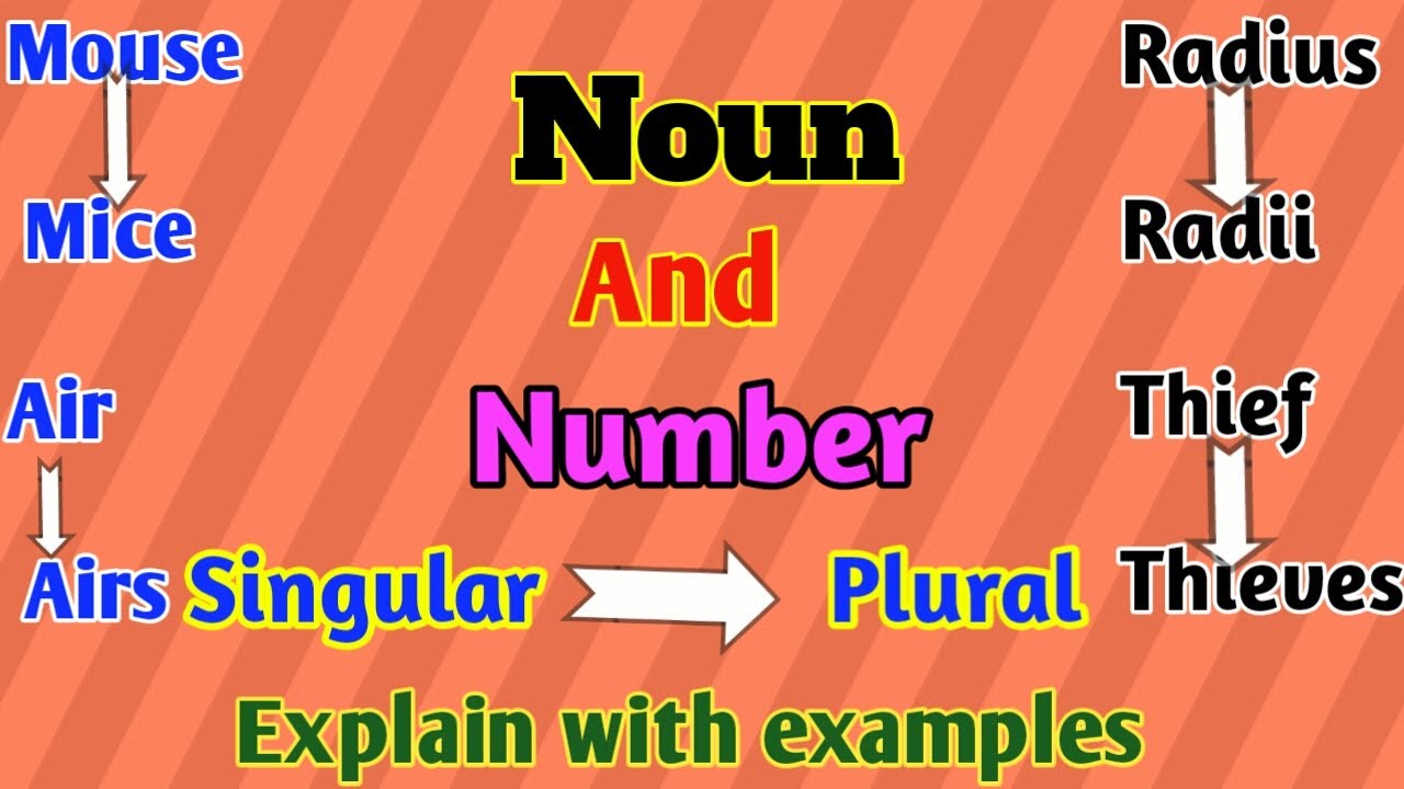 NounNoun and NumberSingular And Plural Rules&Explanation English