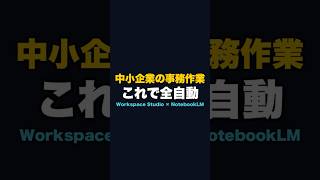 【Google Workspace Studio】中小企業の業務をAIで全自動化 #Shorts