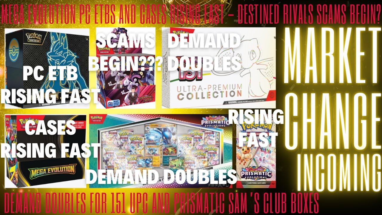 MEGA EVOLUTION PC ETB и CASES БЫСТРО РАСТУТ, МОШЕННИЧЕСТВО СО СТОРОНАМИ DESTINATIONS, 151 UPC И С...