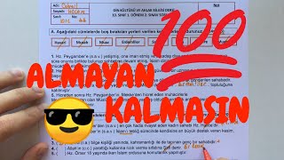 10. Sınıf Din Kültürü 1. Dönem 2. Yazılı Soruları