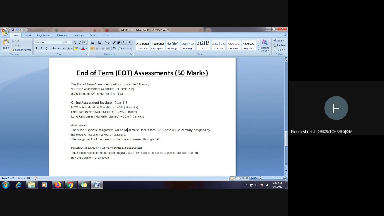 What is End of Term Assessment EOT YouTube