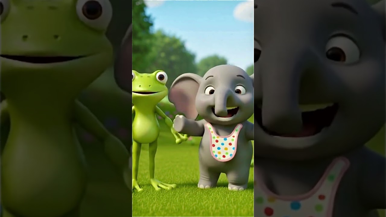 Jumpy BoBo Frog,Plays with his Elephant friend |🐸🐘| 