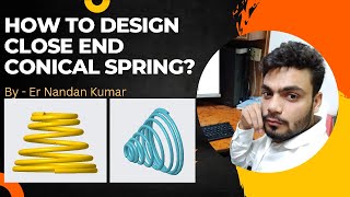 How to design conical spring | Conical spring kaise banye