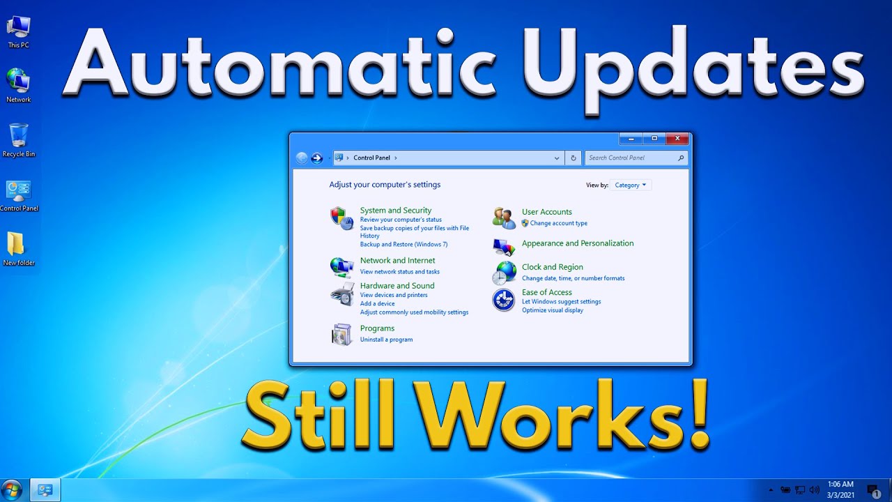 Automatic Updates for Windows 7 in 2021